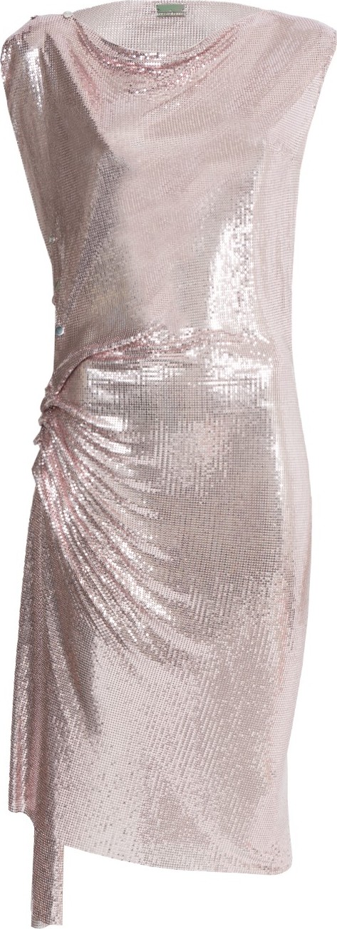 Paco Rabanne Paco Rabanne x The Webster Ruched Chain-link Dress