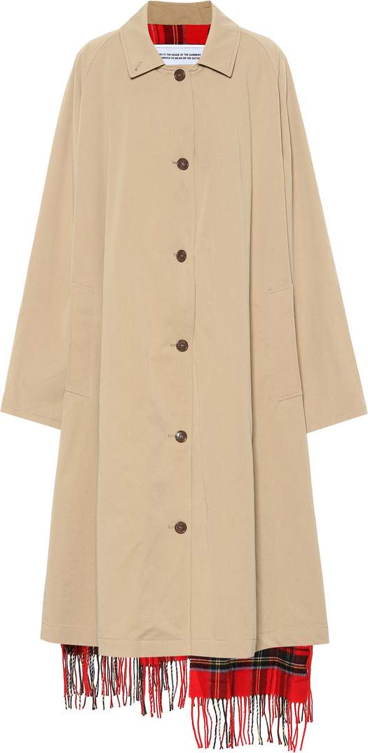 Vetements Wool-lined cotton trench coat