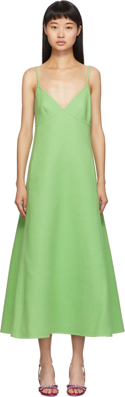MARC JACOBS Green Spaghetti Strap Dress