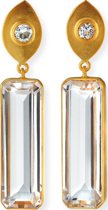 Dina Mackney Topaz & Quartz Drop Earrings
