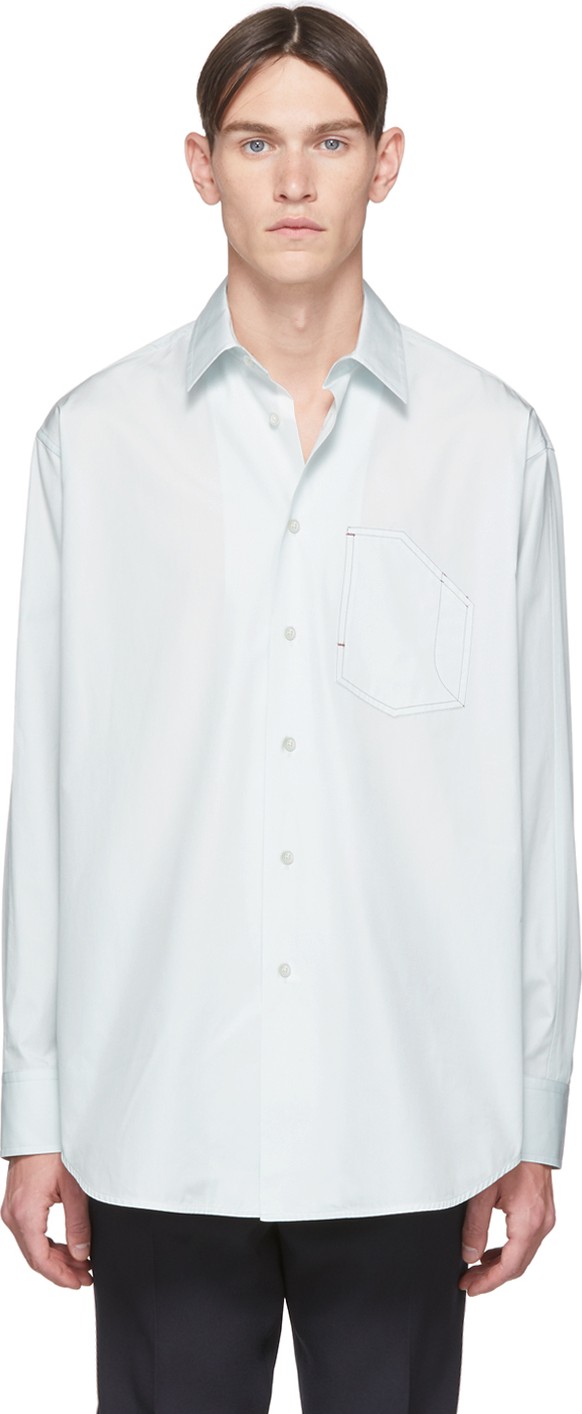 Jil Sander Blue Pocket Shirt