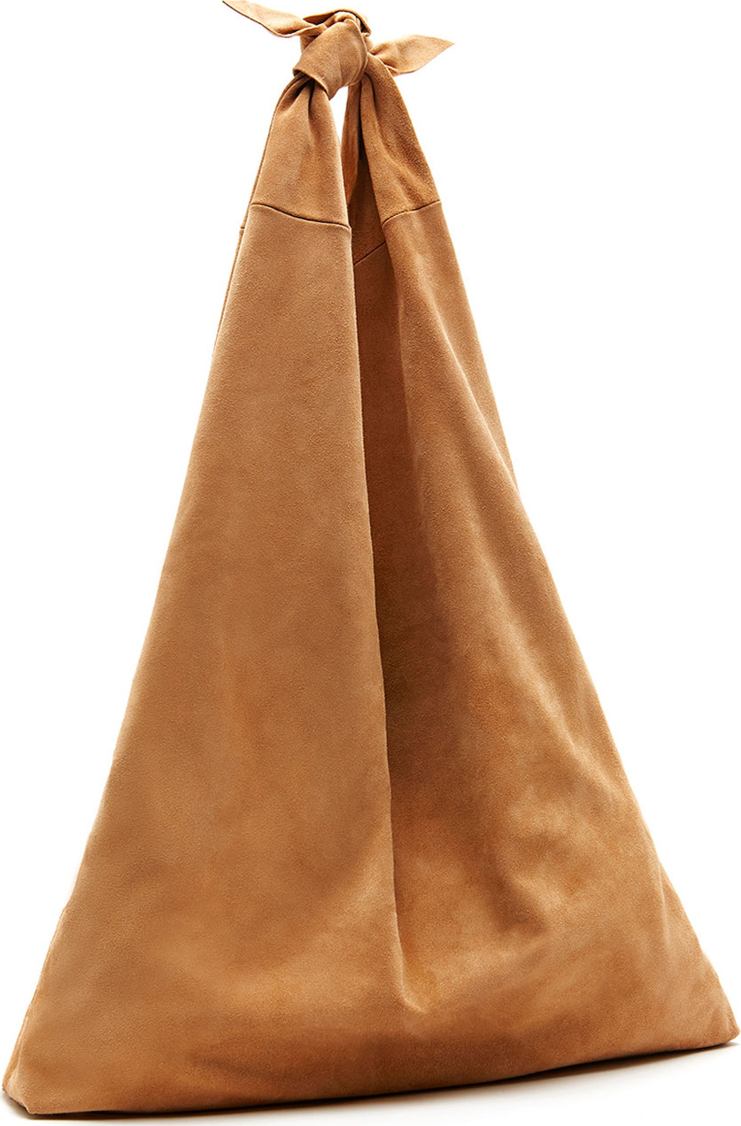 THE ROW Bindle Knot Suede Hobo Bag