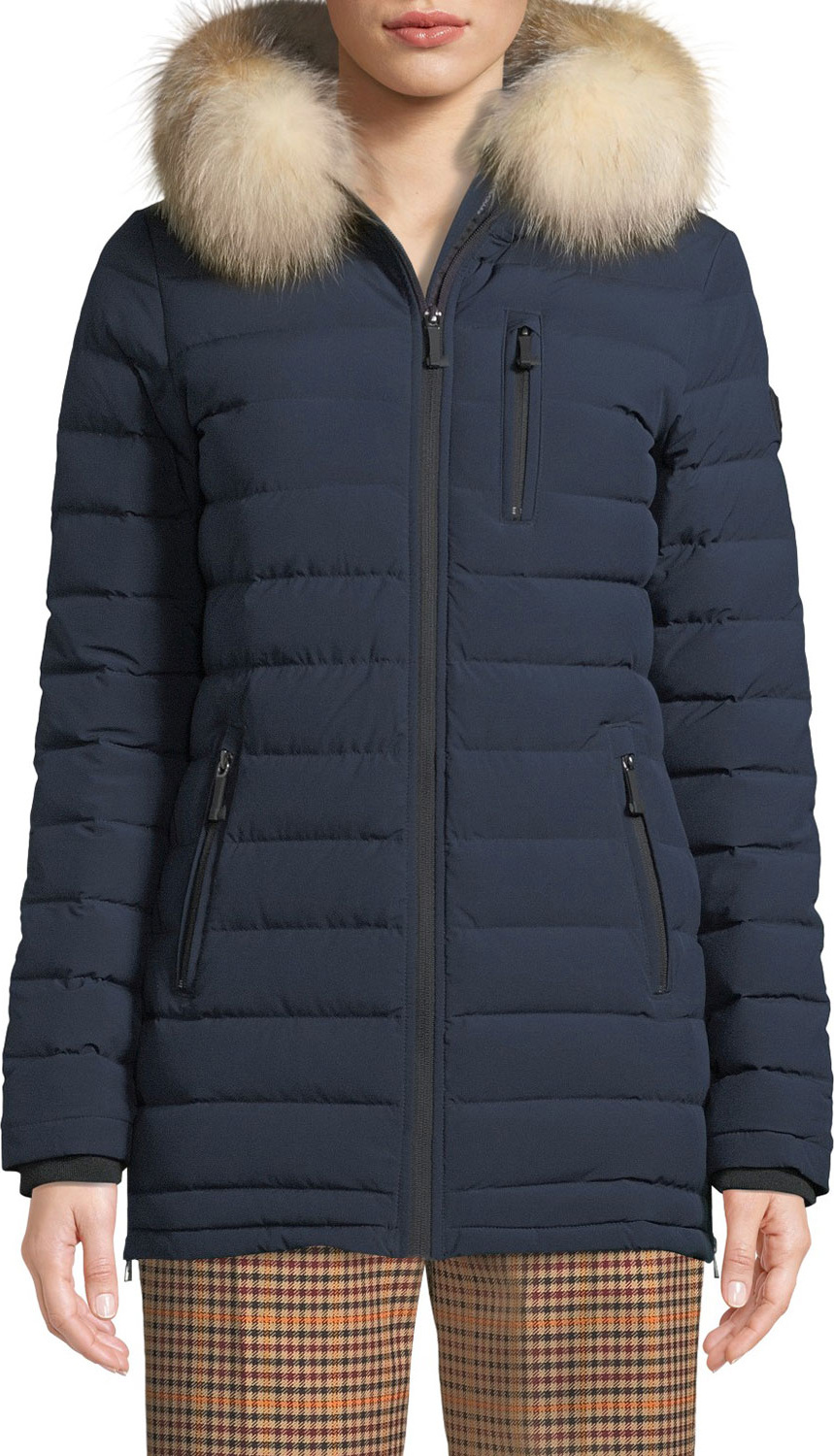 Moose Knuckles Roselawn Puffer Jacket w/ Fur Hood