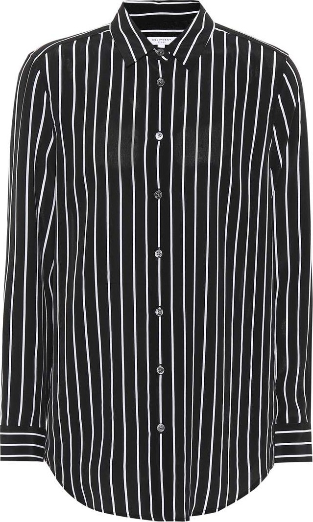 Equipment Essential pinstriped silk shirt