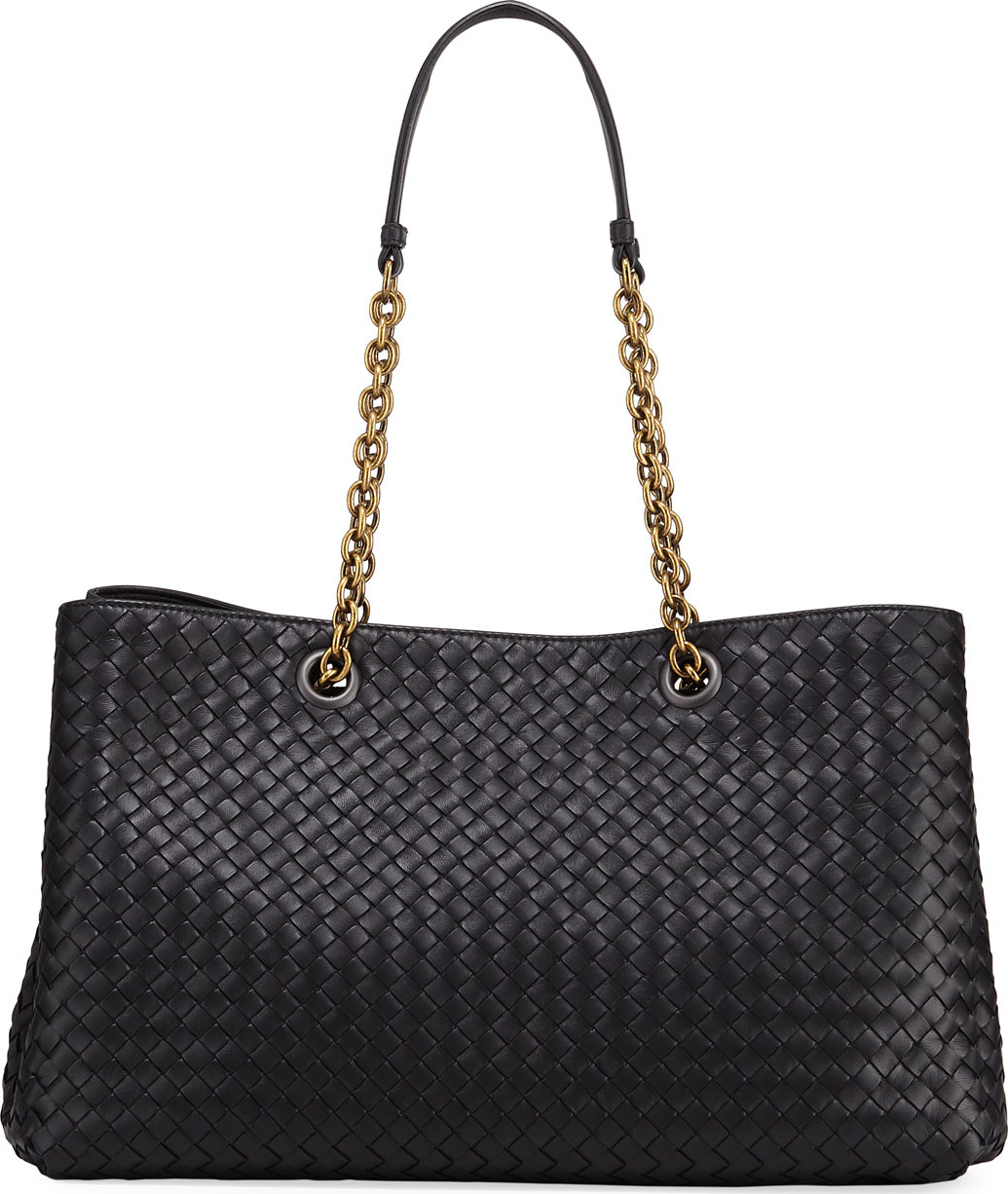 Bottega Veneta Intrecciato Medium Double Chain Tote Bag