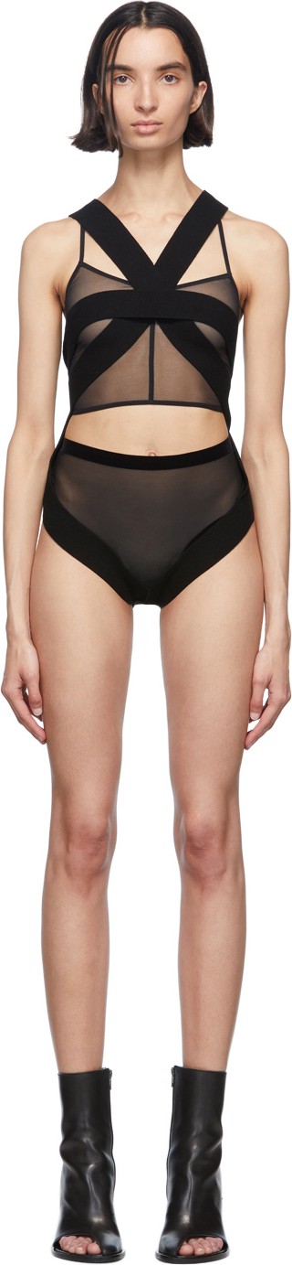 Ann Demeulemeester Black Knitted Body Fera Top