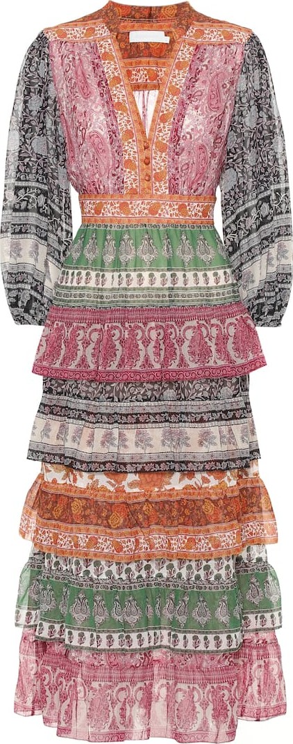 Zimmermann Amari cotton and silk midi dress