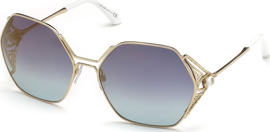 Roberto Cavalli Hexagon Gradient Metal Sunglasses, Blue