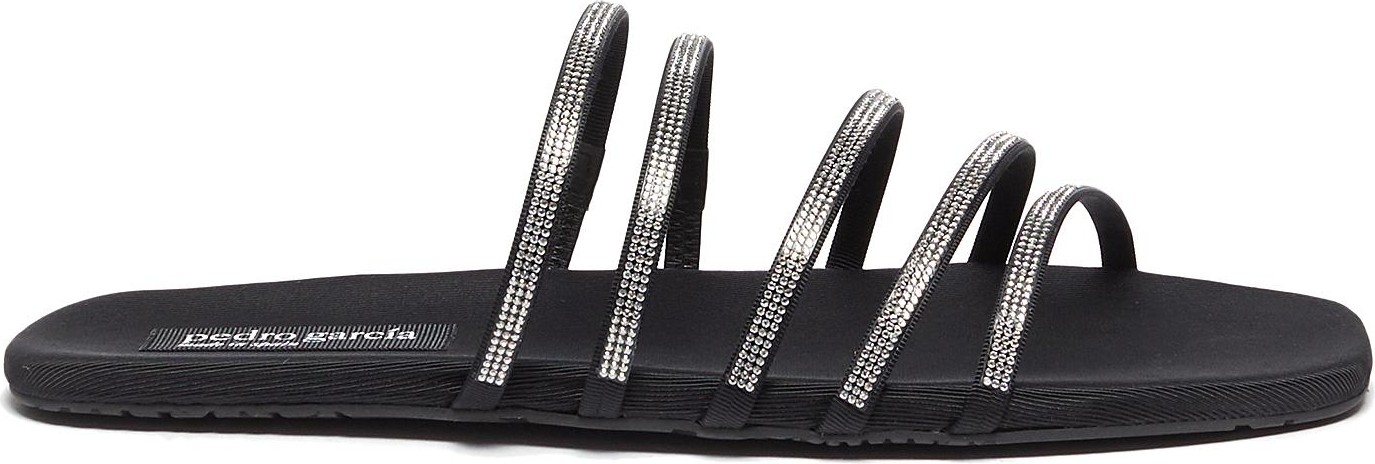Pedro Garcia Beccy' strass embellished band flat sandals