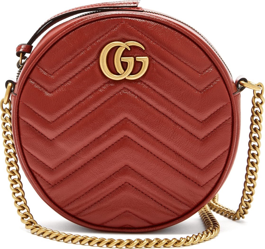 Gucci GG Marmont circular leather cross-body bag