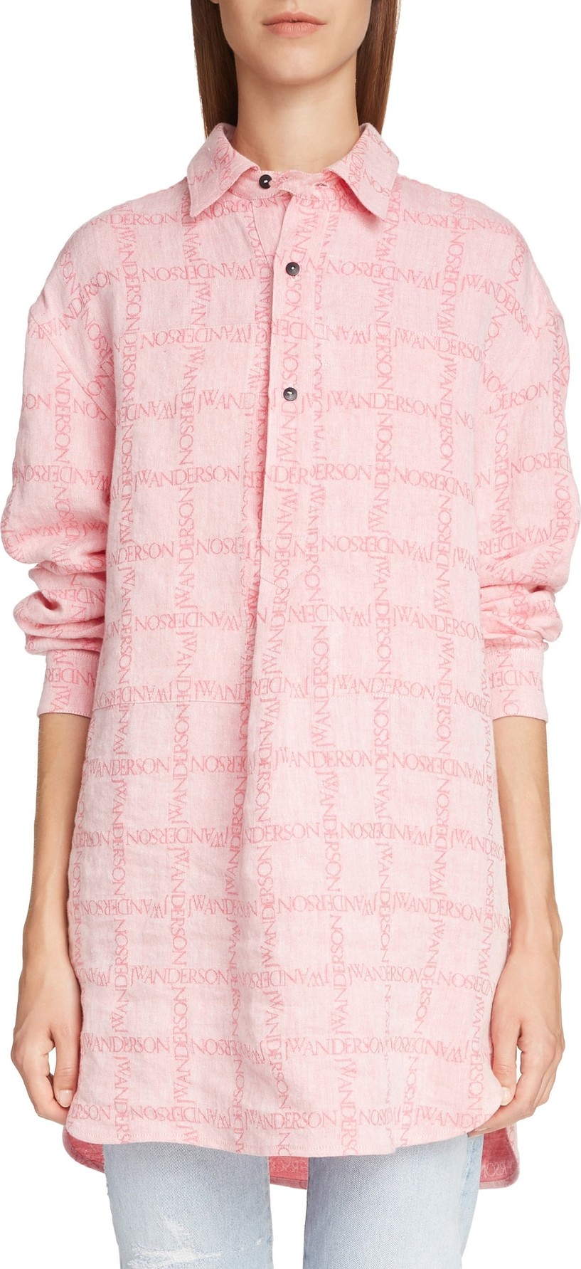 J.W.Anderson Logo Grid Linen Tunic