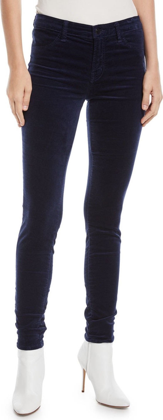 J BRAND 815 Mid-Rise Super-Skinny Velvet Jeans