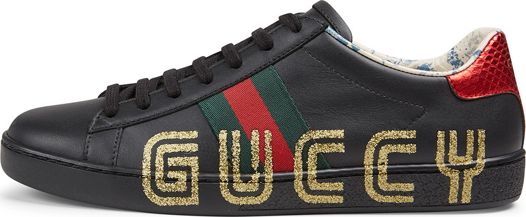 Gucci Ace Guccy Leather Sneaker