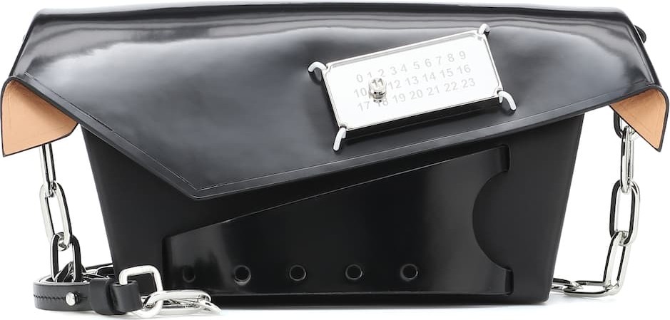 Maison Margiela Snatched Small patent leather clutch