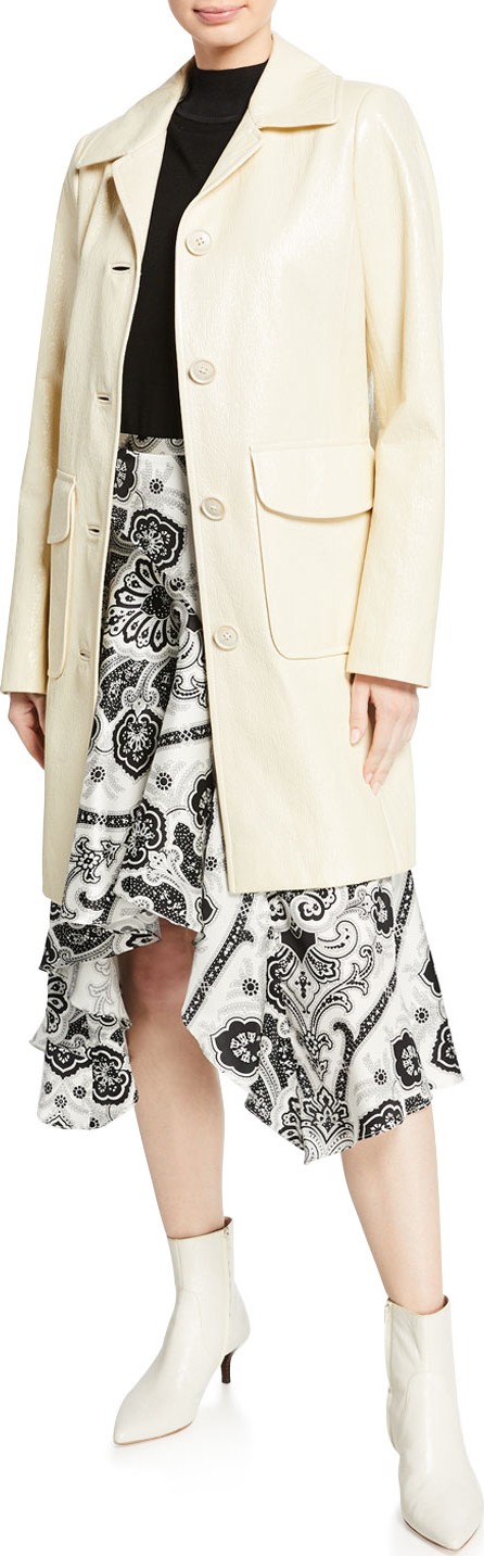Elie Tahari Sampson Button-Front Coat