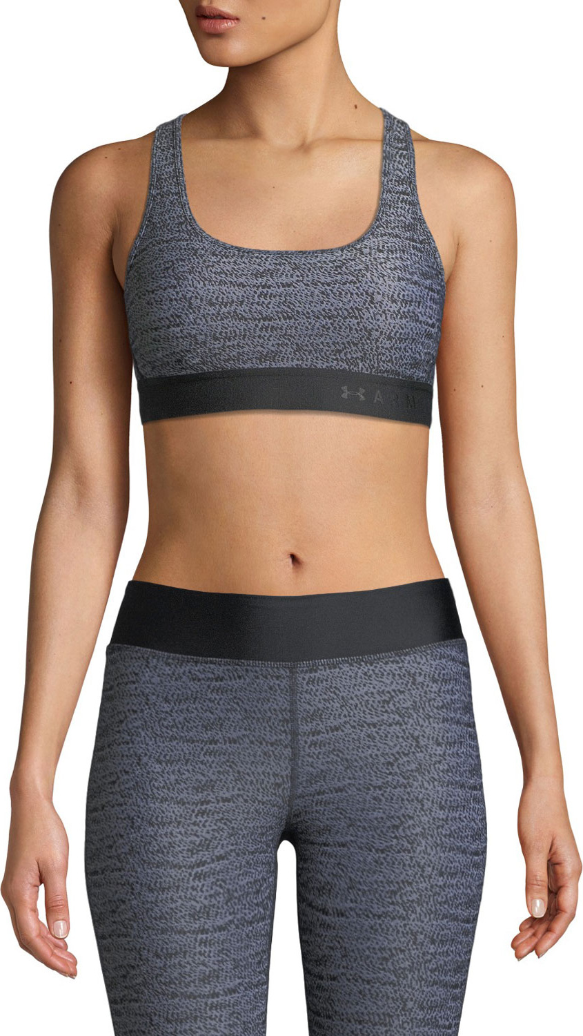 Under Armour Mid-Impact Scoop-Neck Cross-Back Sports Bra