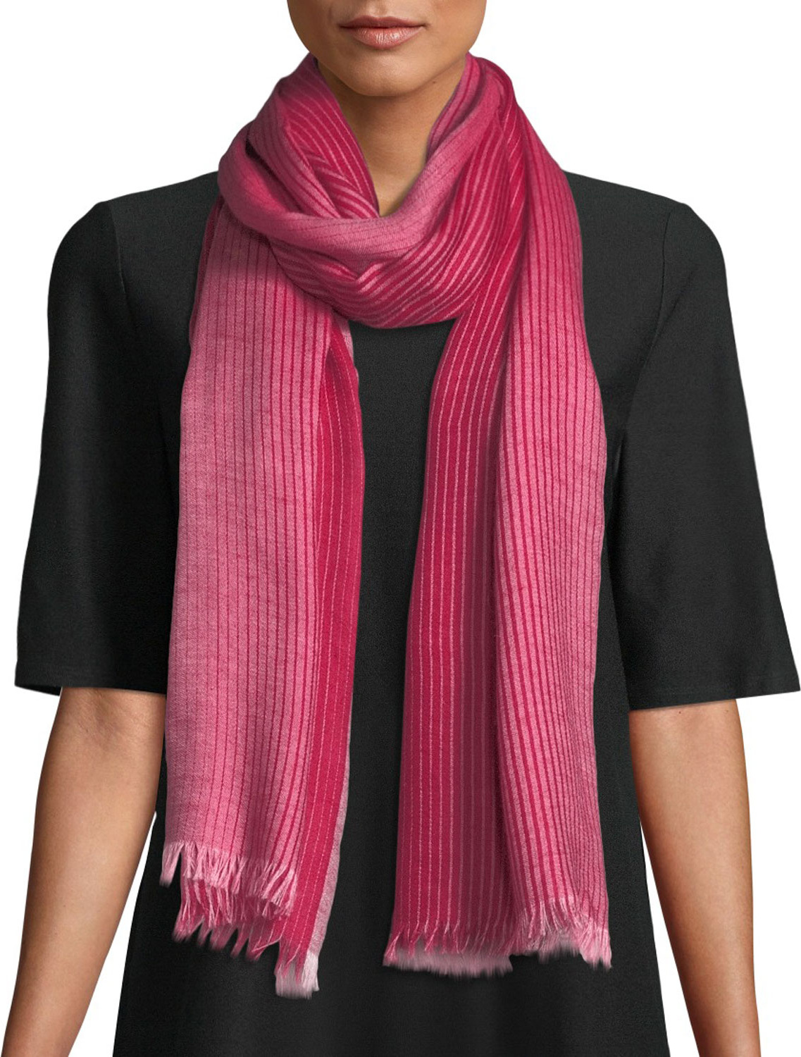 Eileen Fisher Ombre Stripe Alpaca/Silk Scarf