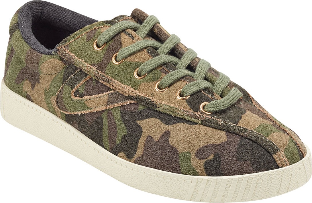 Tretorn Nylite 29 Plus Camo-Print Suede Sneakers