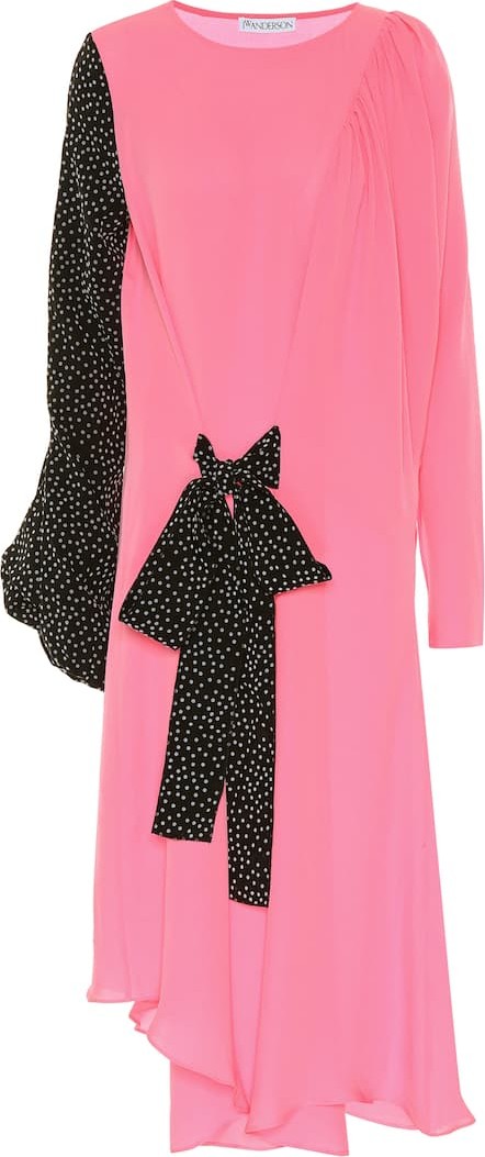 J.W.Anderson Silk crêpe midi dress