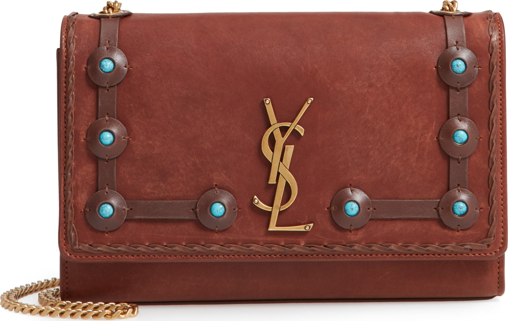 Saint Laurent Medium Kate Studded Leather Crossbody Bag