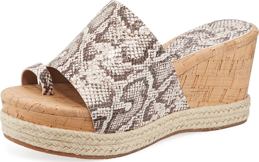 Donald J Pliner Janet Snake-Embossed Platform Slides Donald J Pliner Janet Snake-Embossed Platform Slides