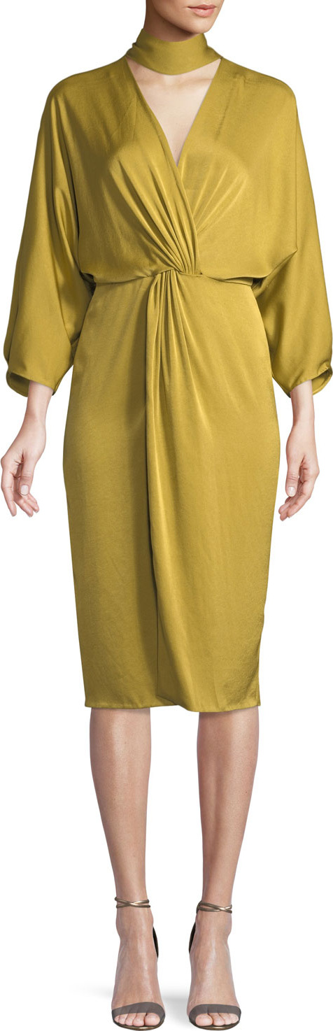 DIANE von FURSTENBERG Twist-Front Crepe Wrap Dress