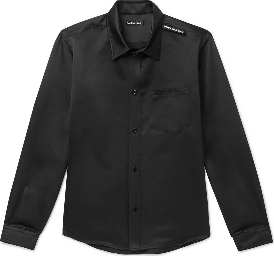 Balenciaga Slim-Fit Satin Shirt