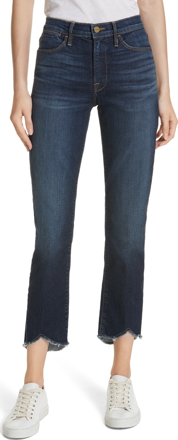 FRAME DENIM Le High Straight Sweetheart Hem Jeans