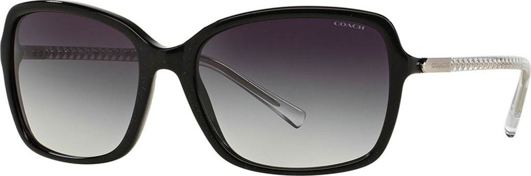 COACH Square Gradient Sunglasses w/ Transparent Arms