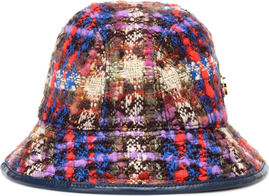 Gucci Checked wool-blend bucket hat