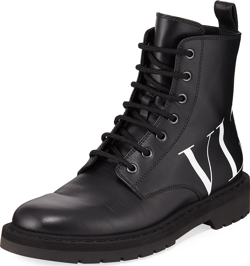 Valentino VLTN Leather Combat Boots