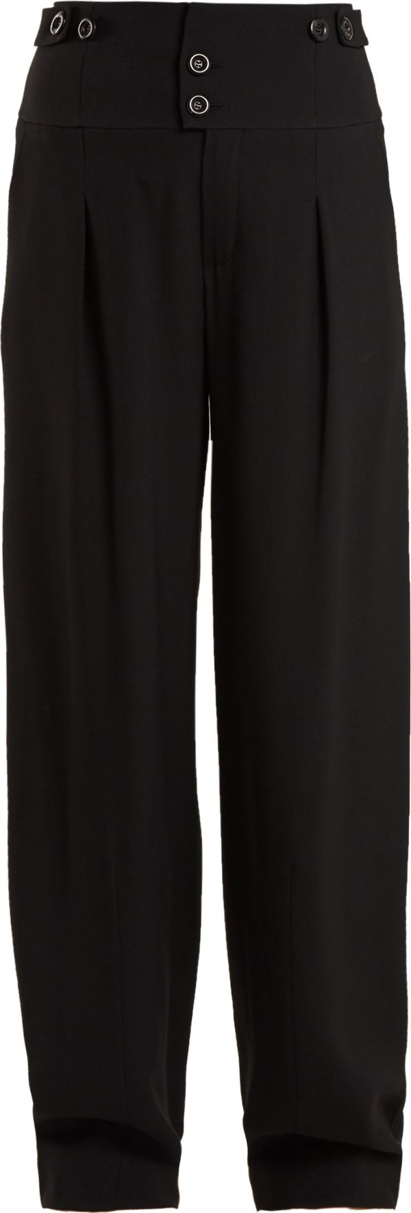 Chloe High-waist wide-leg crepe trousers