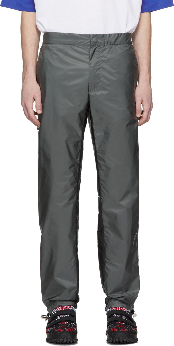 Prada Grey & Black Drawstring Trousers