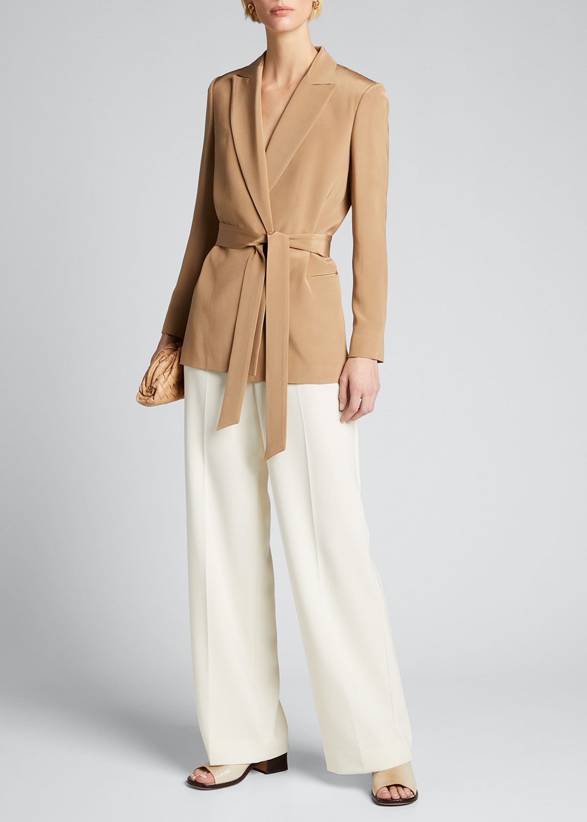 Kiton Silk Belted Jacket