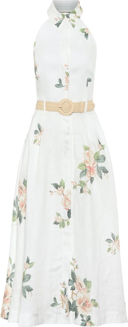 Zimmermann Kirra floral linen midi dress