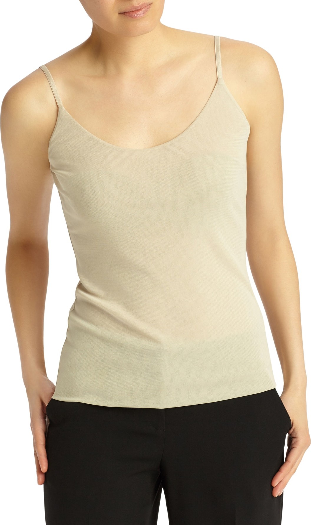 Lafayette 148 New York Mesh Jersey Camisole