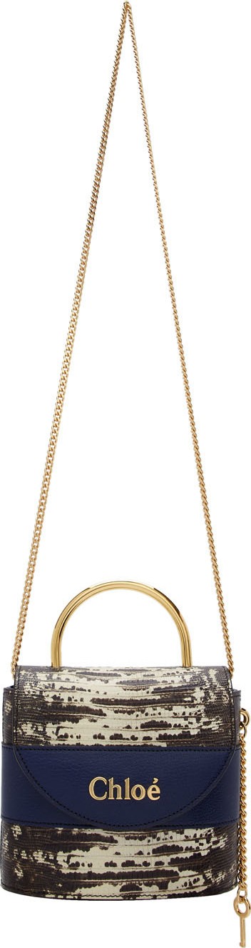 Chloe Blue Small Aby Lock Chain Bag