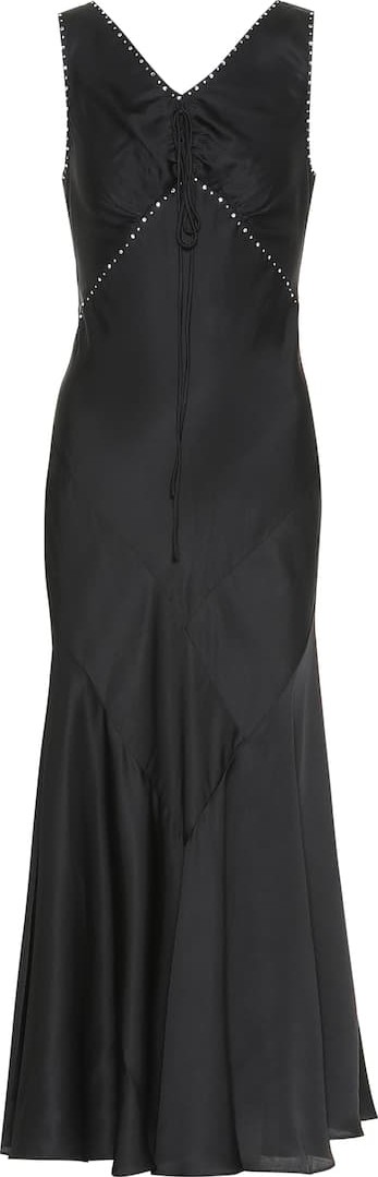 Alexachung Embellished satin maxi dress
