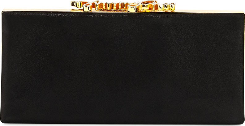 Jimmy Choo Celeste Logo-Clasp Clutch Bag, Black