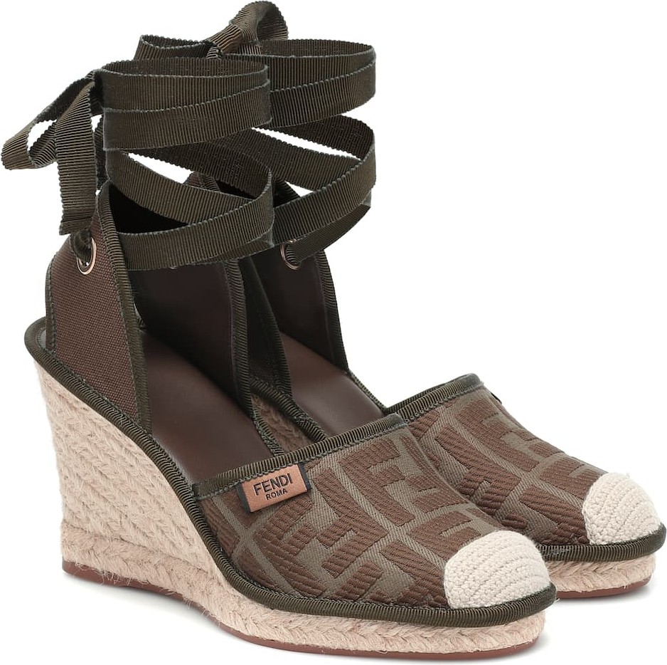 Fendi Fendi Roma wedge espadrilles