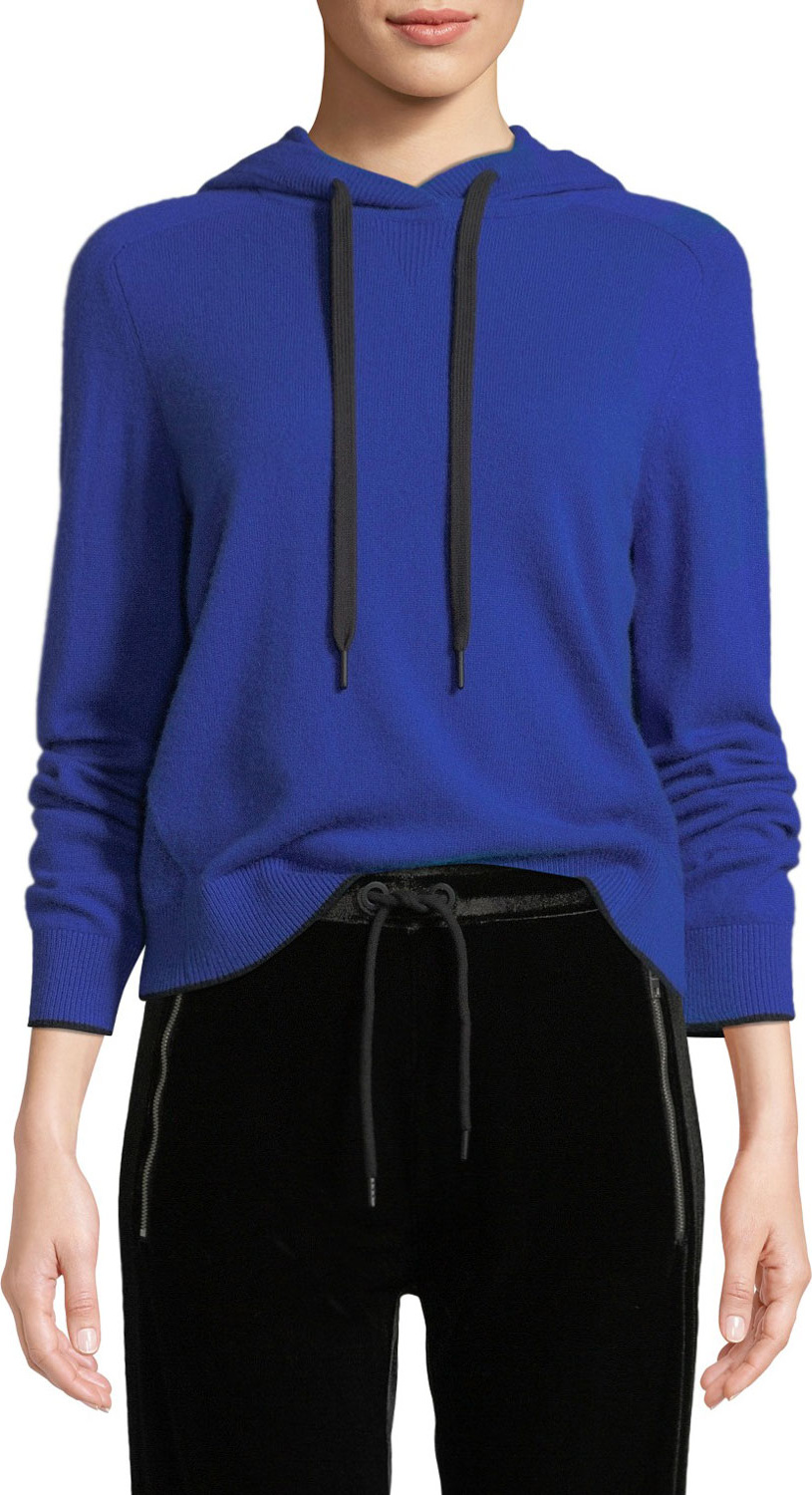 Rag & Bone Yorke Cashmere Mesh Pullover Hoodie