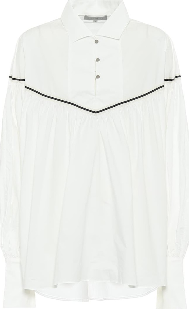 Lee Mathews Elise cotton-poplin blouse