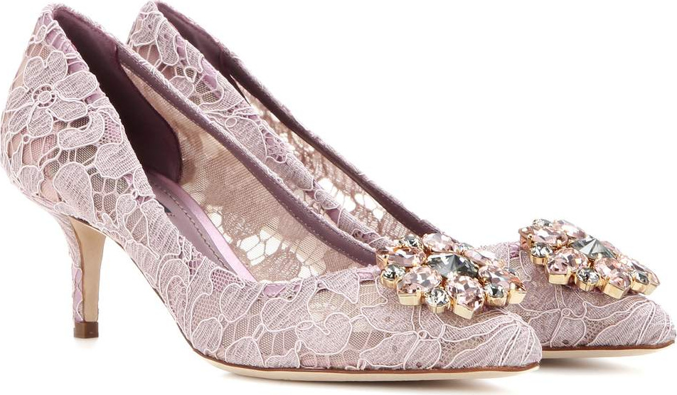 Dolce & Gabbana Bellucci embellished lace pumps