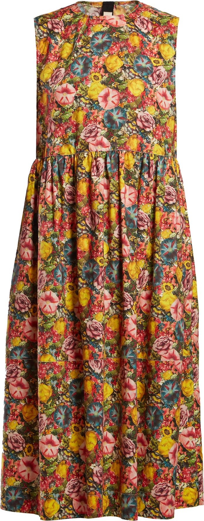 Marni Floral-print poplin midi dress