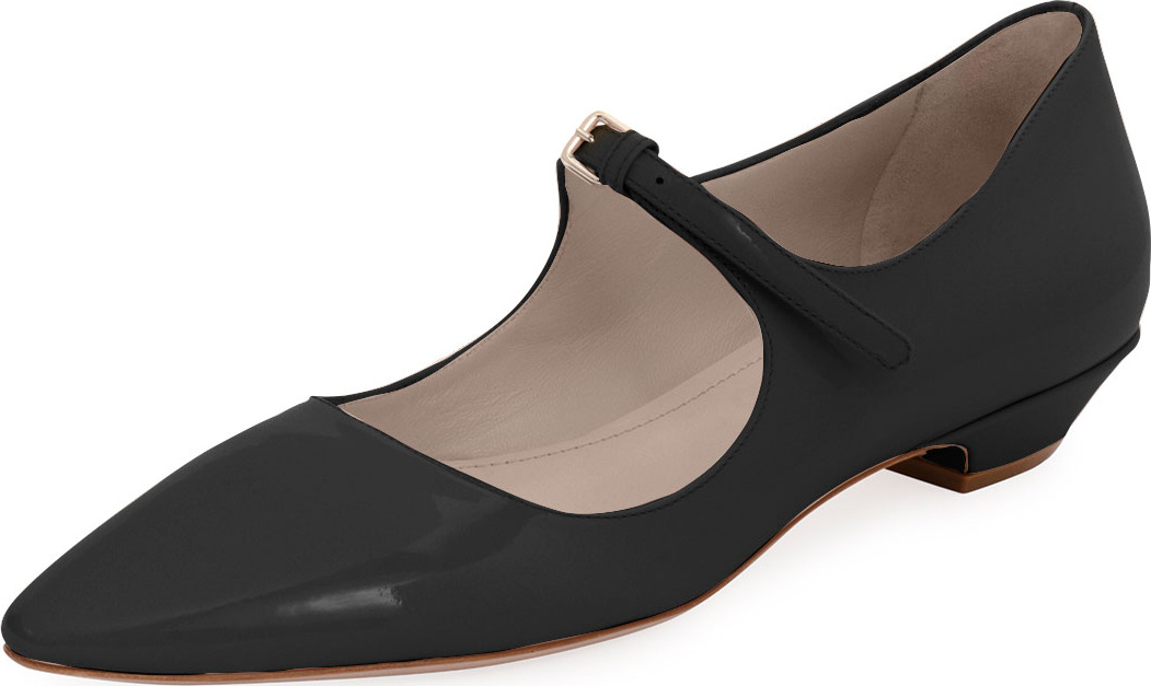 Miu Miu Mary Jane Buckle Flats