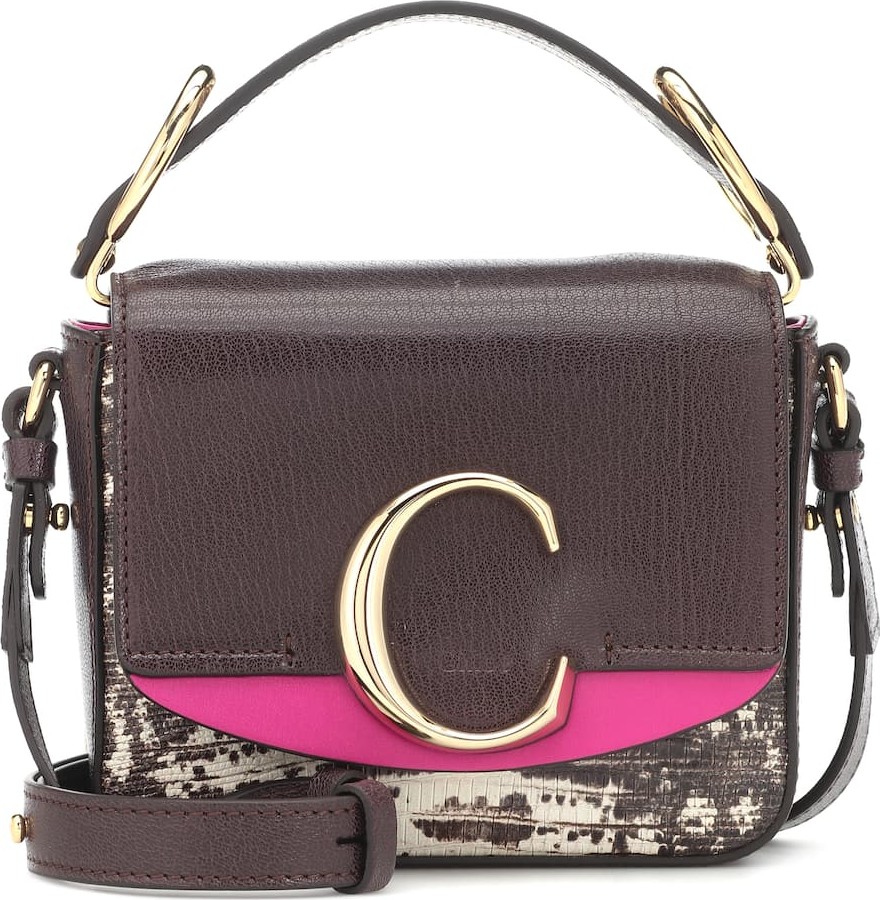Chloe Chloé C Mini leather shoulder bag