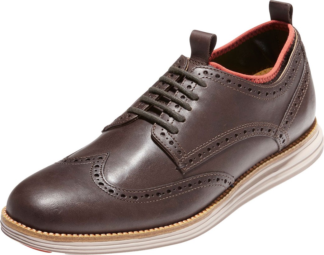 Cole Haan OriginalGrand Neoprene-Lined Wing-Tip Oxford, Chestnut/Dark Roast