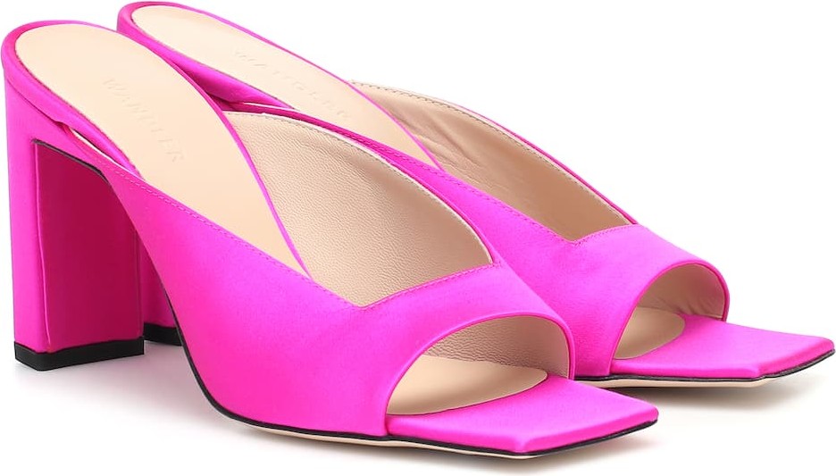 Wandler Isa satin sandals