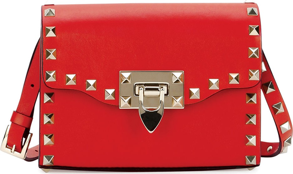 Valentino Rockstud Mini Leather Flap Shoulder Bag