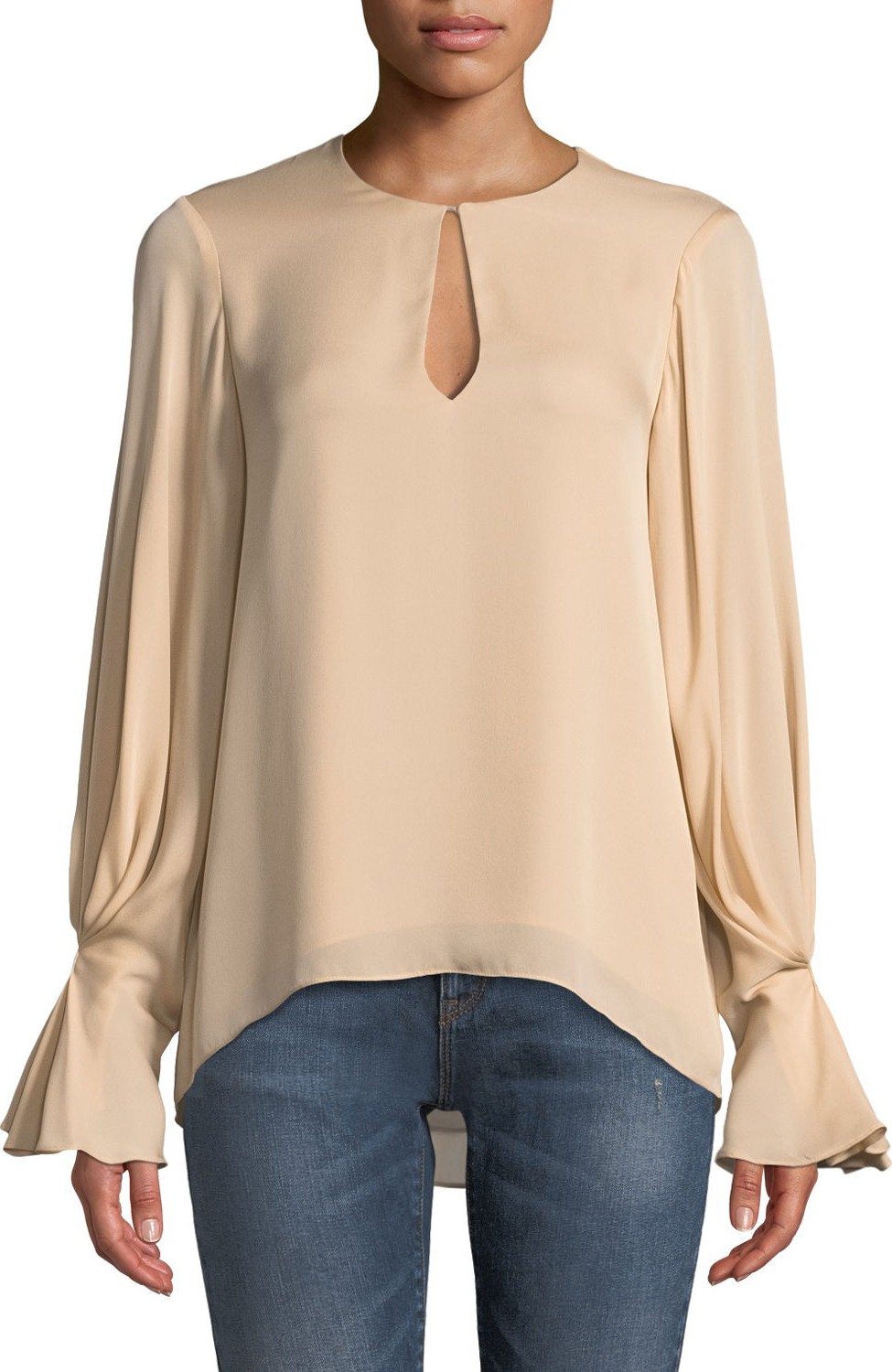 Joie Abekwa Long-Sleeve Silk Top